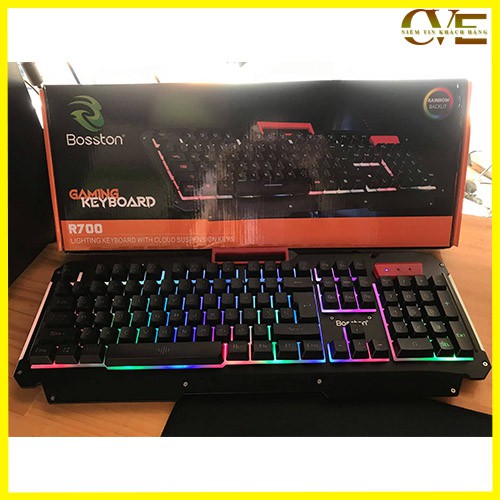 Bàn Phím Led Giả Cơ BOSSTON R700 - Bàn Phím Máy Tính Có Dây Chuyên Gaming Chính Hãng | BigBuy360 - bigbuy360.vn