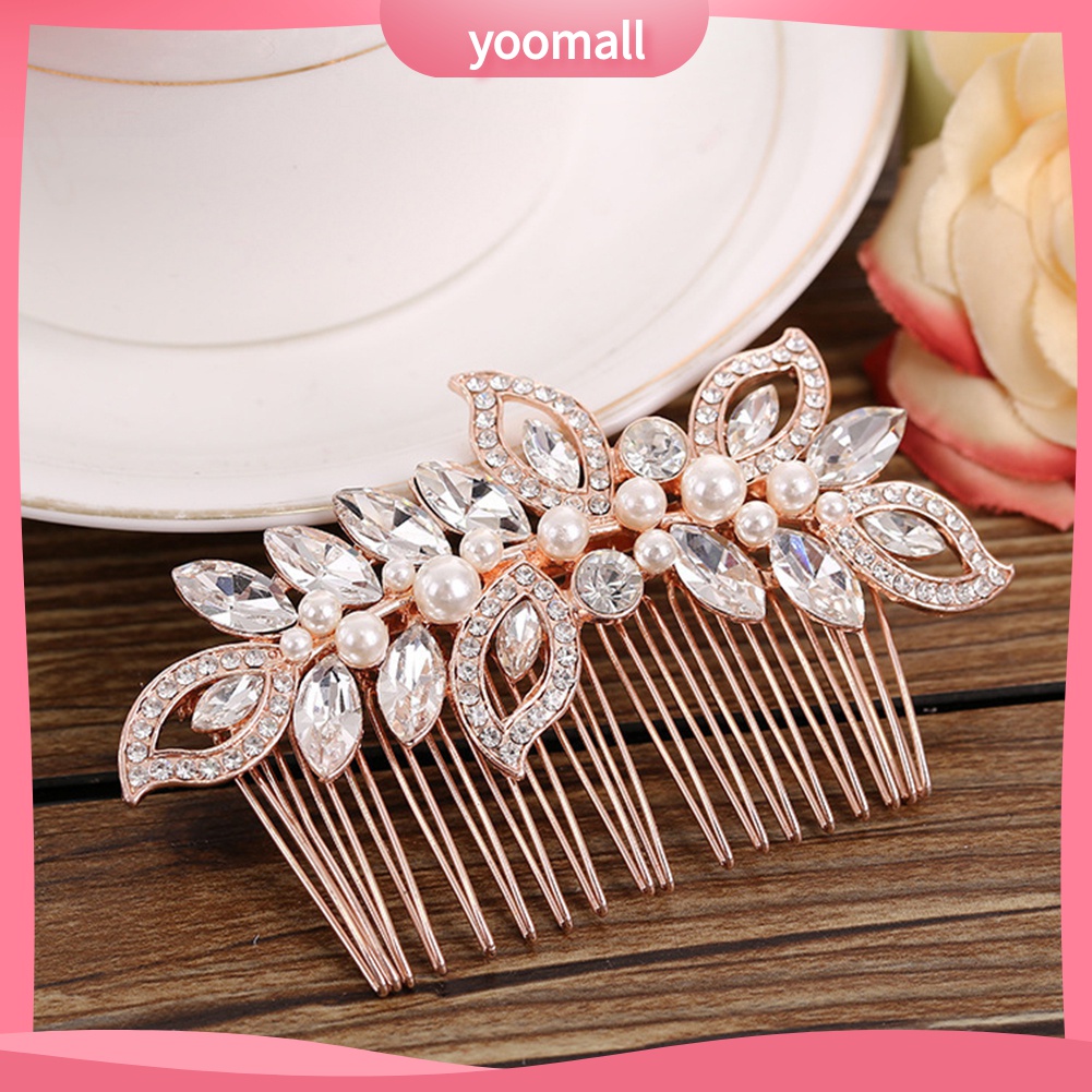 Yomall♡ Trâm Cài Tóc Đính Ngọc Trai Giả Thanh Lịch Cho Cô Dâu