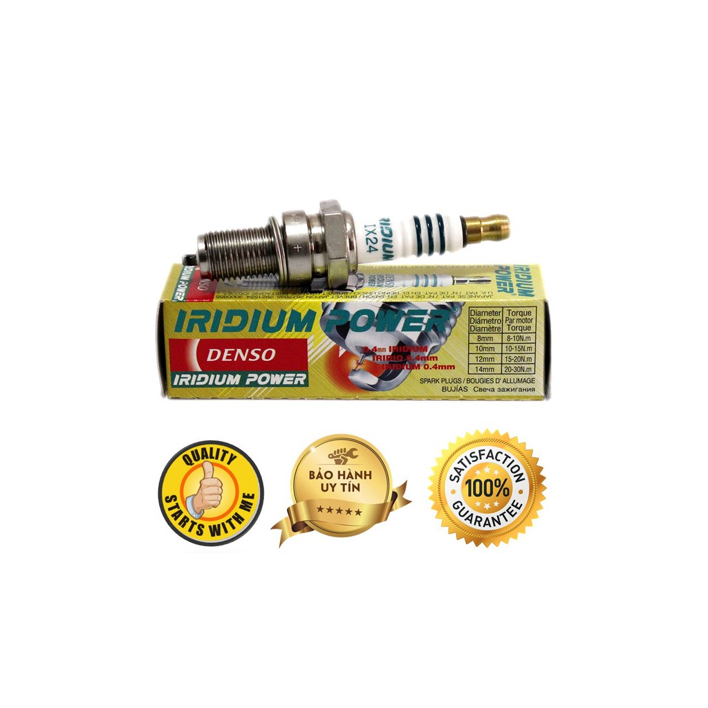 Bugi Denso Iridium power IX24 cho xe Suzuki GN 125, SYM HUSKY và SYM Wolf