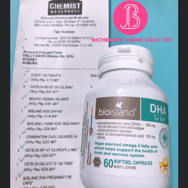 Viên uống DHA bio island cho bé