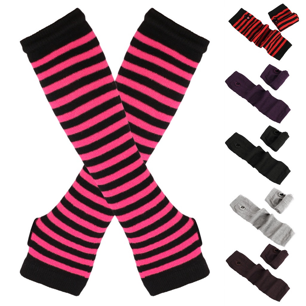 Găng tay dệt kim hở ngón giữ ấm mùa đông