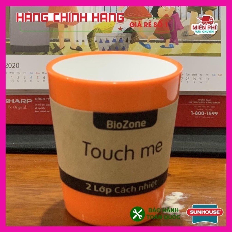 CỐC, LY UỐNG NƯỚC CÁCH NHIỆT 2 LỚP SUNHOUSE BIOZONE 310ML,NHỰA NGUYÊNSINH CAOCẤP NHẬPKHẨUHÀNQUỐC