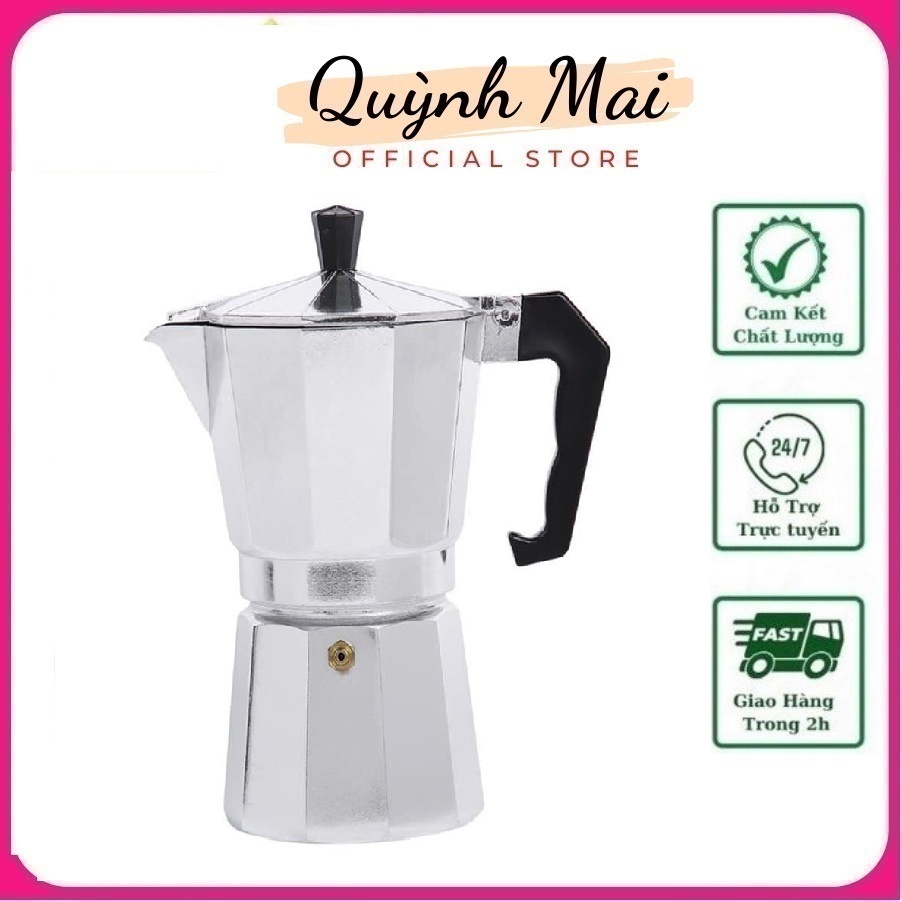 Ấm, Bình Pha Cà Phê Moka Espresso Tại Nhà - Tiện Lợi Dễ Sử Dung