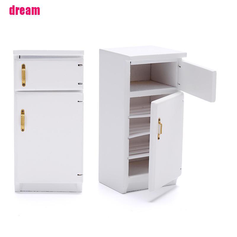 Tủ Lạnh Mini Bằng Gỗ Màu Trắng Hình Vũ Công Ba Lê