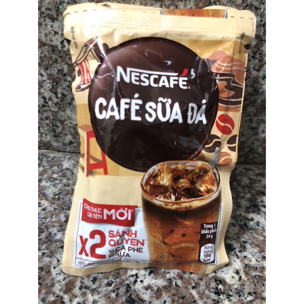 Lẻ 1 Gói Cà Phê Sữa, Cà phê đen đá Nescafe, cafe Phố