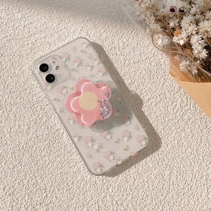 (SIÊU RẺ)Ốp lưng Iphone trong hoa hồng kèm giá đỡ 6/6plus/6s/6splus/7/7plus/8/8plus/x/xr/xs/11/12/13/pro/max/plus/promax