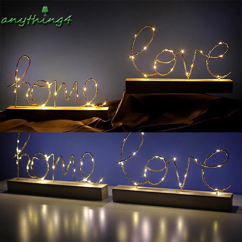 Đèn LED hình chữ HOME / LOVE dùng trang trí lễ tình thật độc đáo
