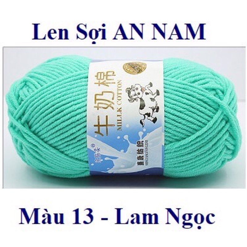 [NGẪU NHIÊN 20 cuộn] Len Cuộn Đan Móc Khăn Áo Mũ - Milk Bò