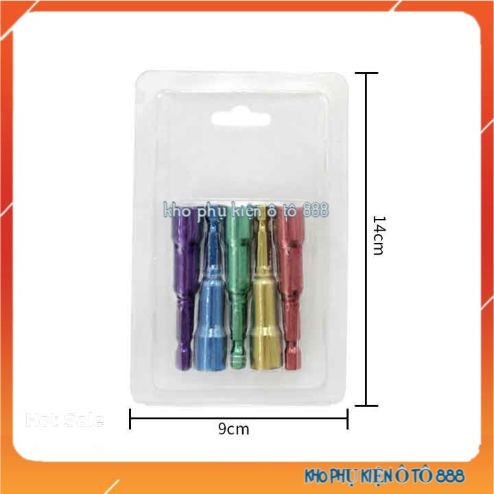 Bộ 5 Tay Tháo Bulong Ốc Vít Lục Giác Gắn Máy Bắn Vít
