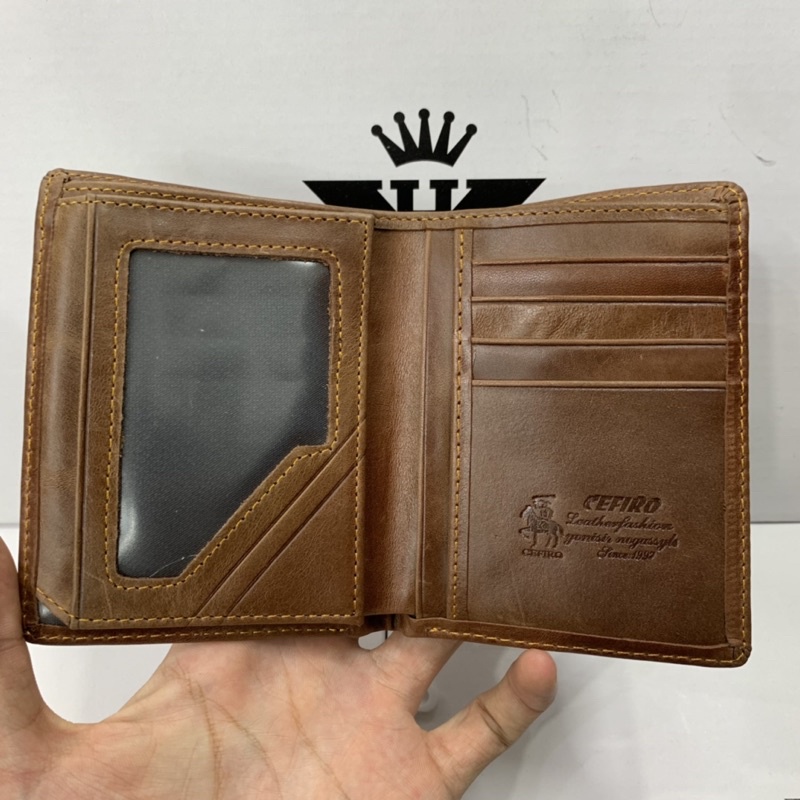 Ví Nam, Bóp Nam Da Bò Chuẩn Logo Thiết Kế Độc Đáo Và Phong Cách