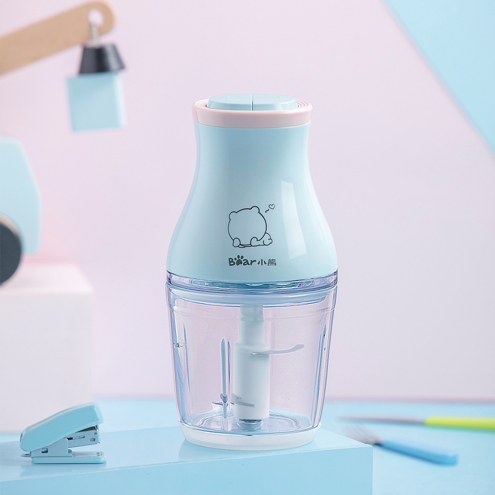 Máy xay thịt, thực phẩm xay sinh tố tỏi ớt thịt cá tôm rau củ quả mini đa năng 2 cối Bear QSJ-B02Y5, BH 12 tháng - HAPOS