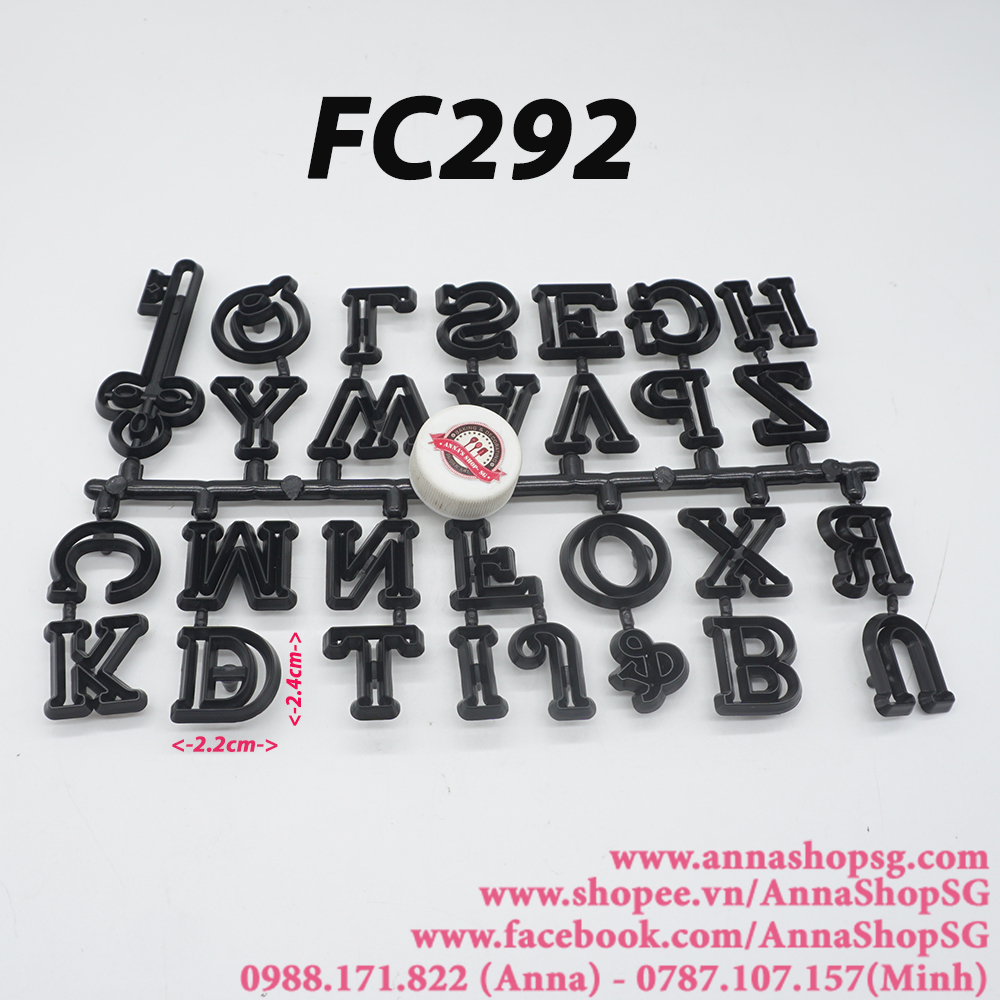 FC292 SET CUTTER CHỮ IN 2cm