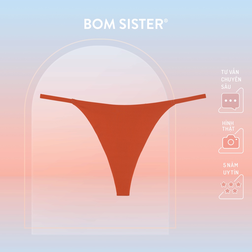 Quần lót lọt khe su đúc cắt viền màu trơn BOM SISTER Q8822