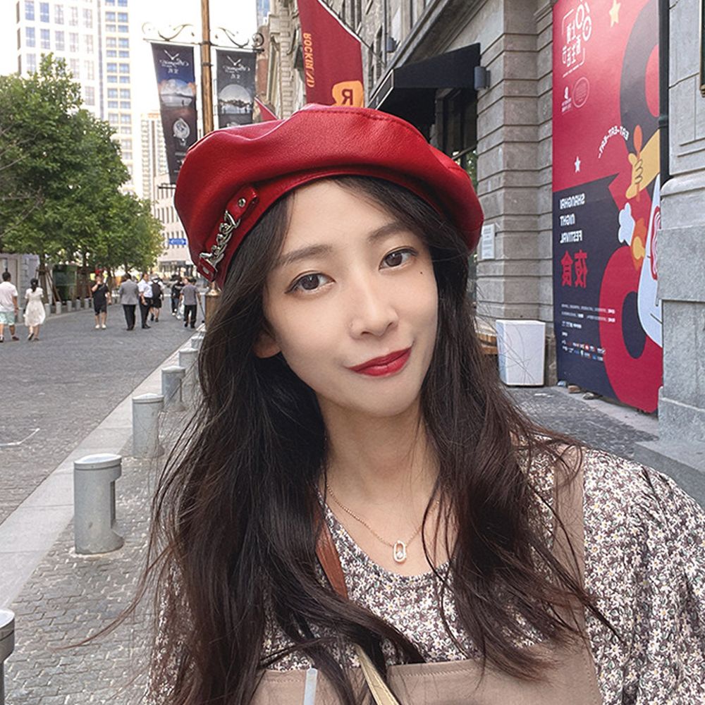 Mũ beret màu sắc retro thanh lịch cho nữ