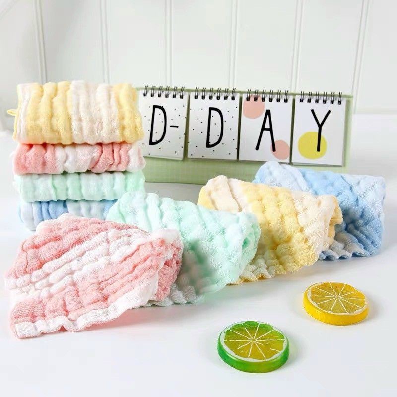 Khăn Sữa / Khăn Xô Rửa Mặt 6 Lớp Cho Bé - Mã Kẻ