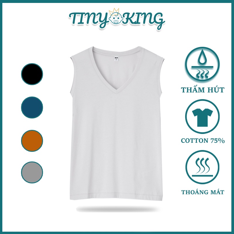 Áo ba lỗ sát nách nam KING khoác 3 lỗ tanktop co giãn tốt đẹp  [U09]