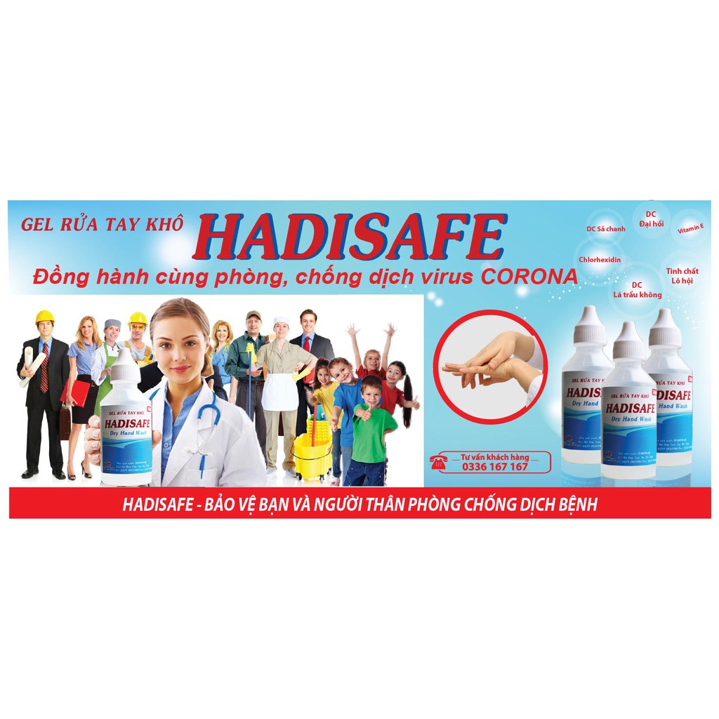 Gel rửa tay khô Hadisafe 50ml | BigBuy360 - bigbuy360.vn