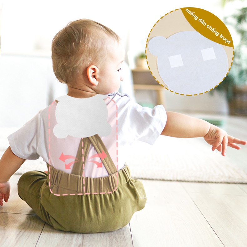 Khăn thấm mồ hôi dùng một lần cho bé, tấm lót vải không dệt chống thấm mồ hôi cotton