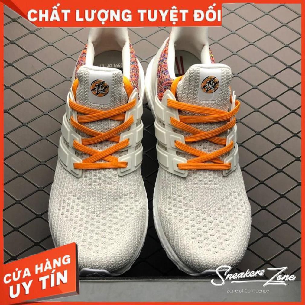 (FREE SHIP + HỘP + QUÀ) Giày thể thao ULTRA BOOST 4.0 multi colors cream white trắng kem gót thổ cẩm !!! . : : : : ⭐