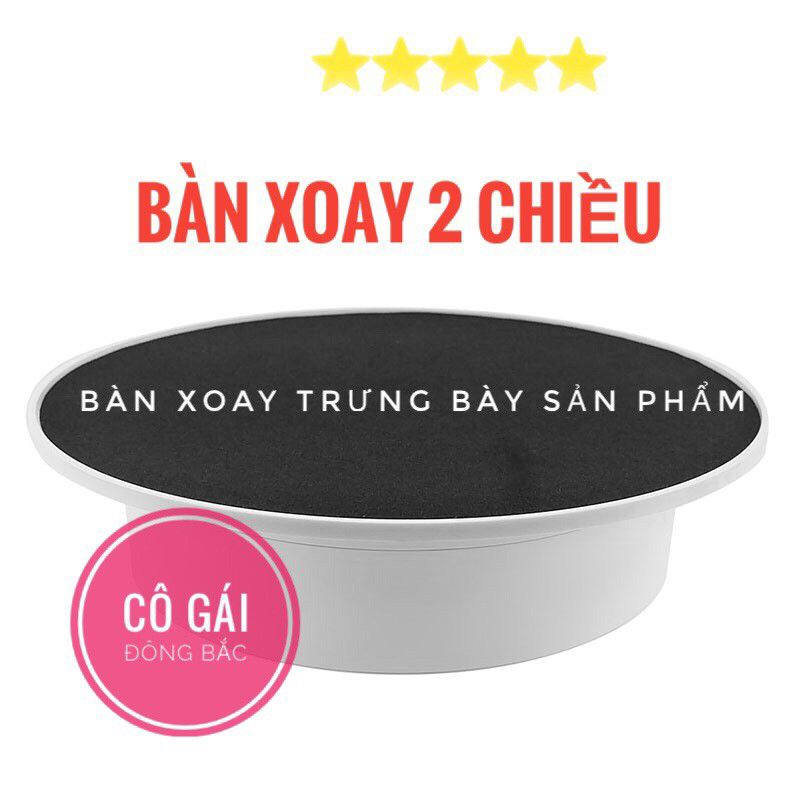 Đế xoay, bàn xoay trưng bày sản phẩm thích hợp quay video, chụp ảnh, livestream quay 360⁰ + tặng kèm pin