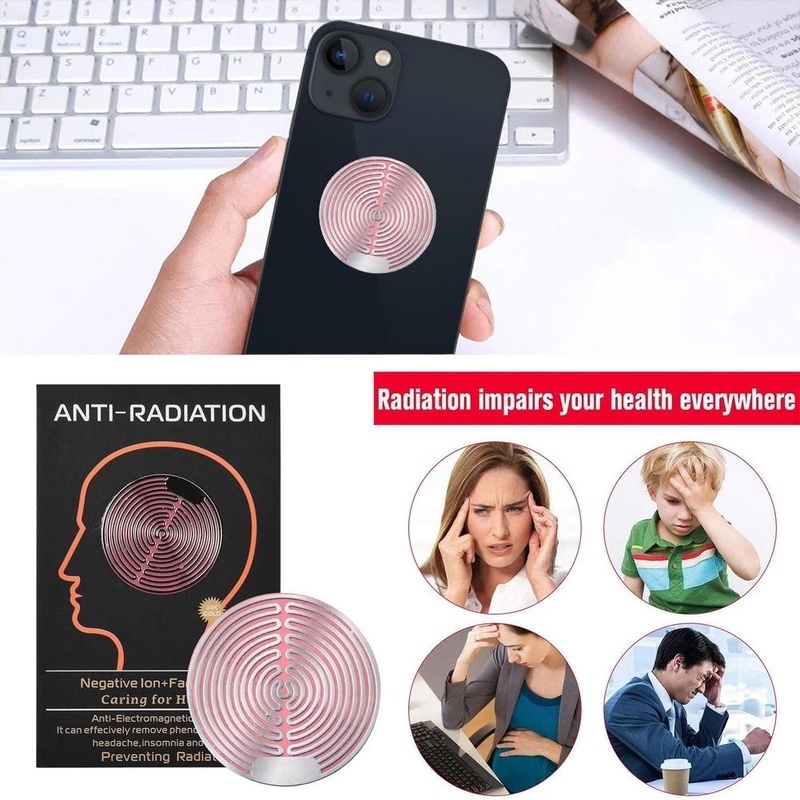 1 Miếng Dán Điện Từ Hình Tròn Màu Laser Kim Loại Epoxy Bảo Vệ Điện Từ Chống Bức Xạ Cho Phụ Nữ Mang Thai / Thiết Bị Điện Tử