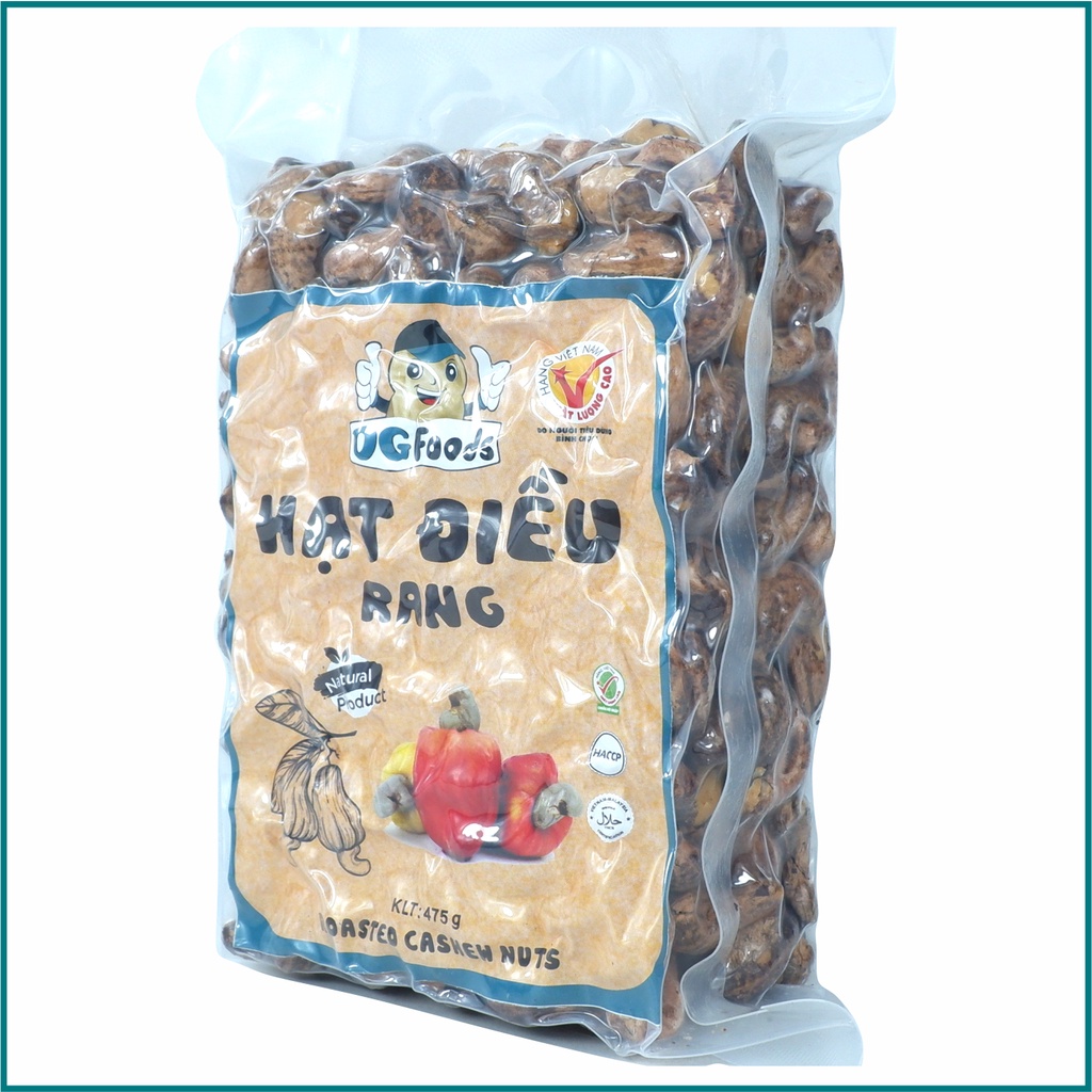 Hạt Điều Rang 500g (KLT 475g)/ DGfoods/ Hàng Việt Nam chất lượng cao/ HACCP/ HALAL/ Đặc Sản Cần Thơ