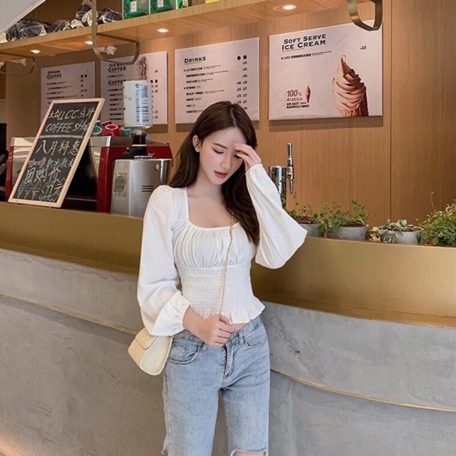 Áo croptop ôm eo