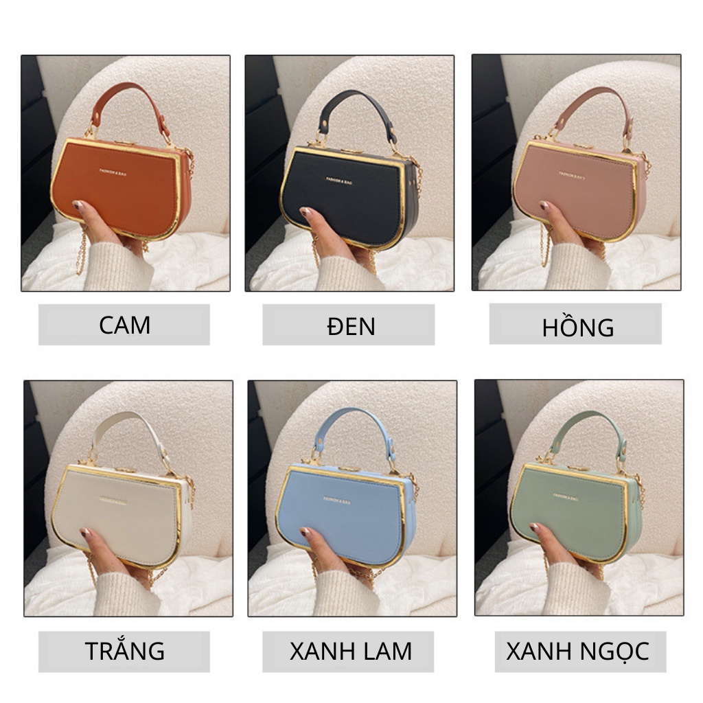 Túi xách nữ túi đeo chéo kẹp nách đeo vai dễ thương phong cách hàn quốc công sở đi học đi chơi hình cốp TX0010 Hana Bags