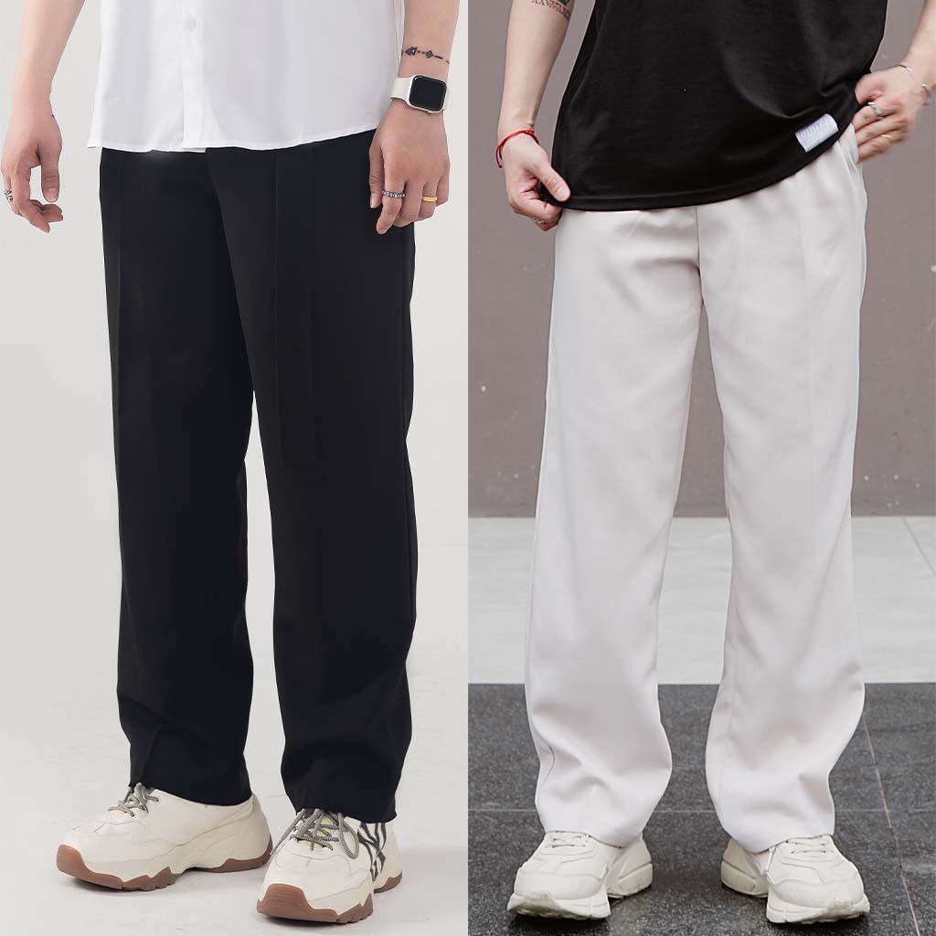 Quần tây âu đen ống rộng nam BIGSIZE MALTRIK chất vải cao cấp không nhăn quần suông Hàn Quốc có size lớn đến 120kg