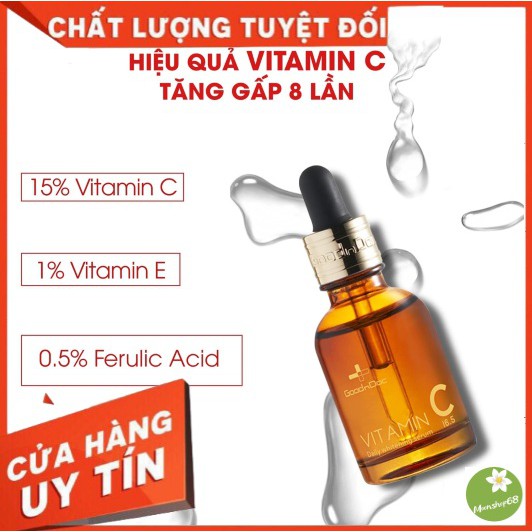 [NHẬP KHẨU CHÍNH HÃNG] SERUM C GOODNDOC dưỡng trắng sáng da, giảm thâm nám, chống lão hóa GOODNDOC VITAMIN C 16.5 DAILY