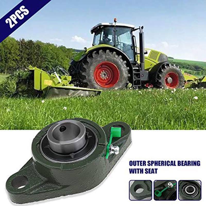 Set 2 Vòng Bi Mặt Bích Hình Thoi UCFL204 20mm Cho Máy In