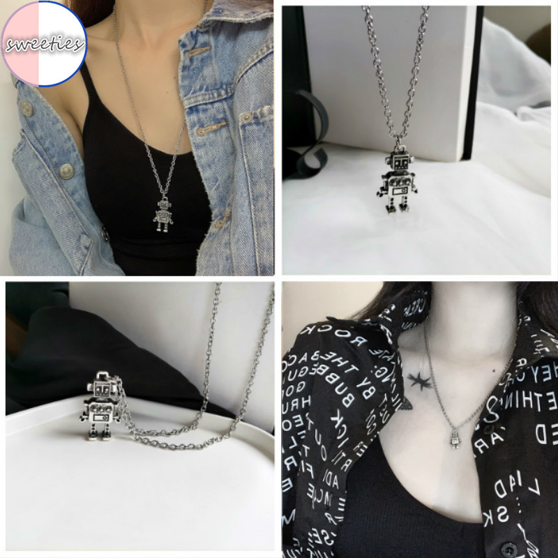 Dây Chuyền Mặt Robot Mini Phong Cách Retro Cho Nữ