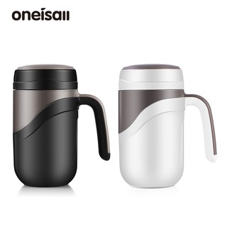 Cốc uống cà phê/trà giữ nhiệt ONEISALL có tay cầm bằng gồm dung tích 380ml
