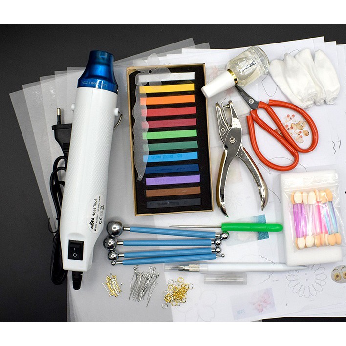 Set plastic shrink làm hoa, trâm cài