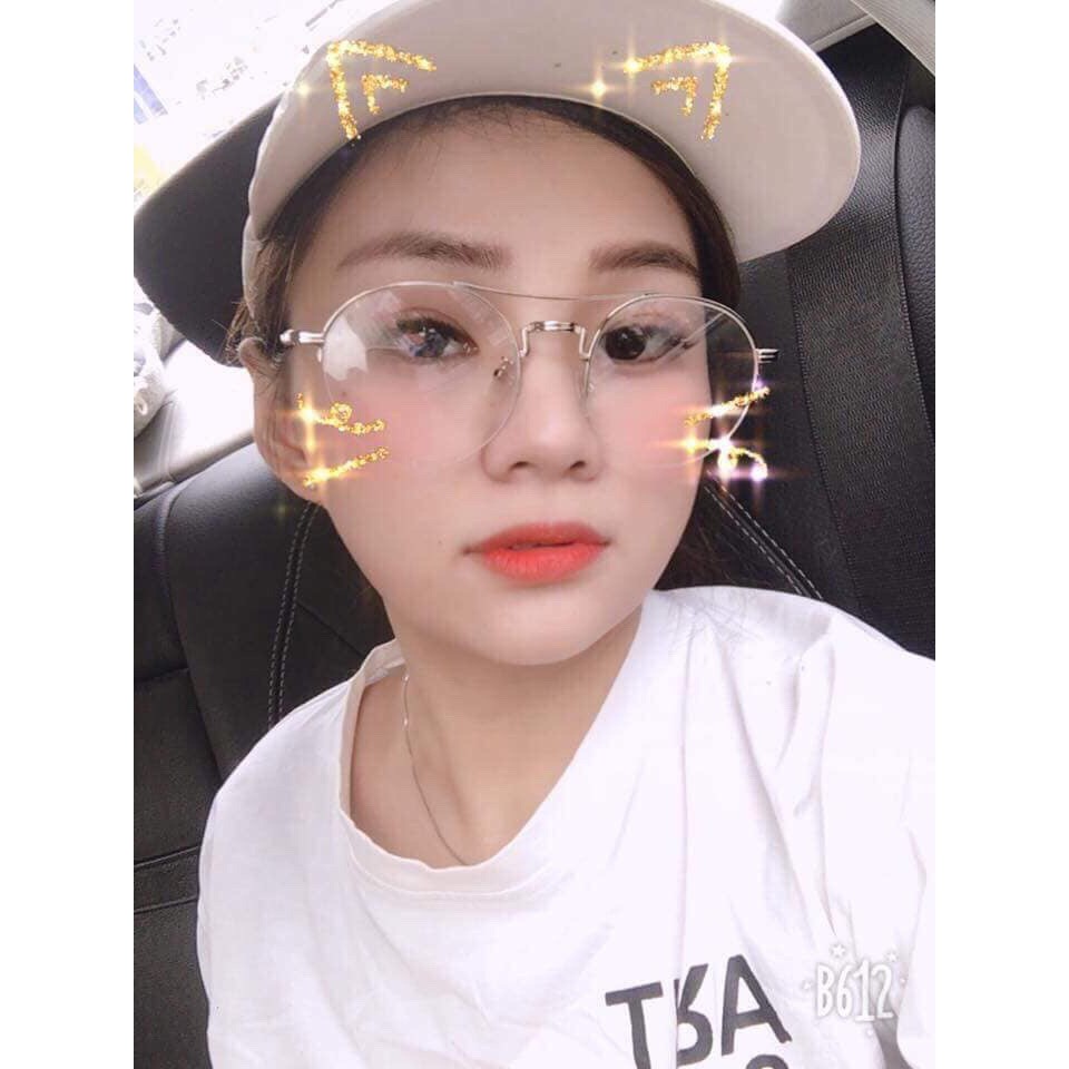 Mắt kính oval hot trend Hàn Quốc❤️FREESHIP❤️gọng kính mát nam nữ 903 cao cấp AH403 | BigBuy360 - bigbuy360.vn