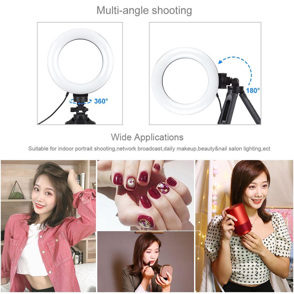 Vòng Đèn Chụp Ảnh Selfie 3 Chế Độ
