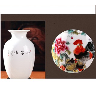 bình hoa gốm sứ con gà