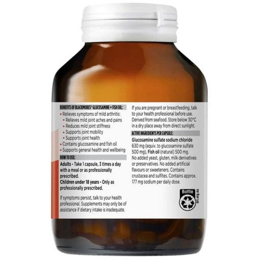 Viên uống bổ xương khớp kết hợp dầu cá Blackmores glucosamine + fish oil 90 viên blackmore Úc