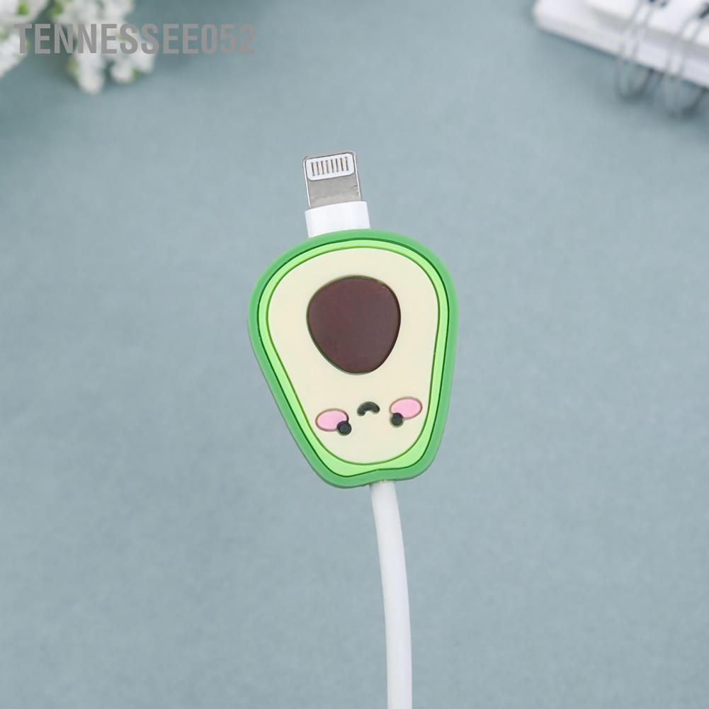 Tennessee052 Cute Cartoon Cable Winder USB Protector Silicone Cord Retractor for Household Office