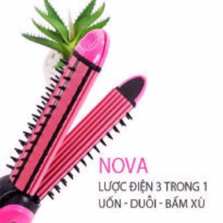 Máy uốn tóc Nova 3in1 ( uốn , ép , dập xù)  AKM-689