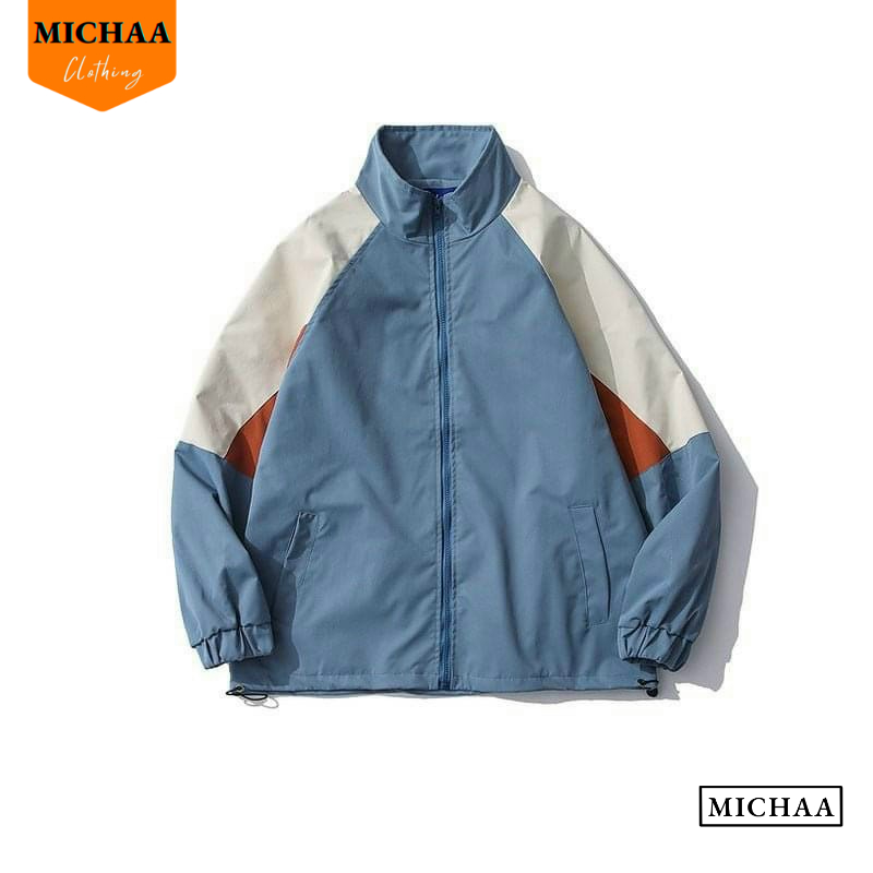 Áo Khoác Bomber Dù PHỐI MÀU Nam Nữ Form Rộng 2 Lớp, Áo Khoác Ulzzang Unisex Bóng Chày - MICHAA