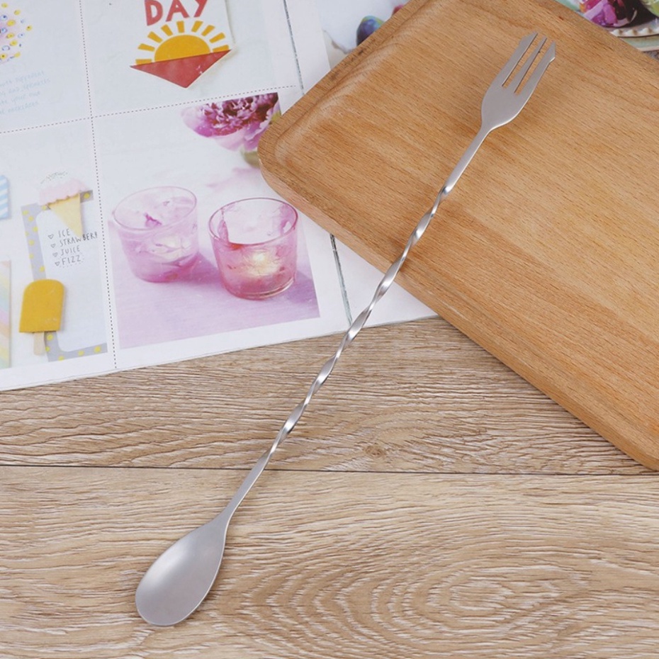 Muỗng/Thìa pha chế bar spoon 26cm hoặc 32cm (thìa bar, muỗng khuấy, thìa khuấy)