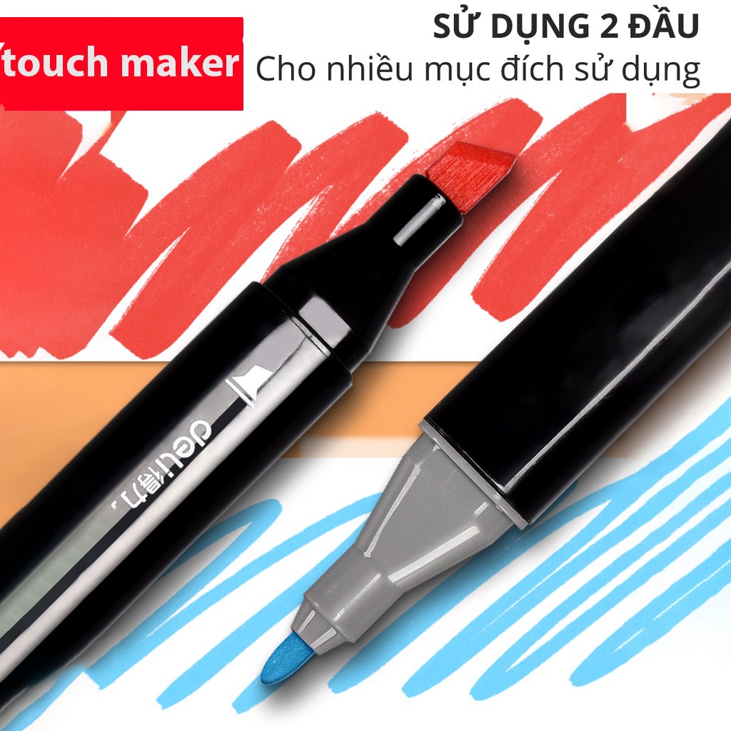 Bút Màu Marker Touch Cool Túi Vải 48/60/80 Màu Chuyên Nghiệp - Hàng Chính Hãng