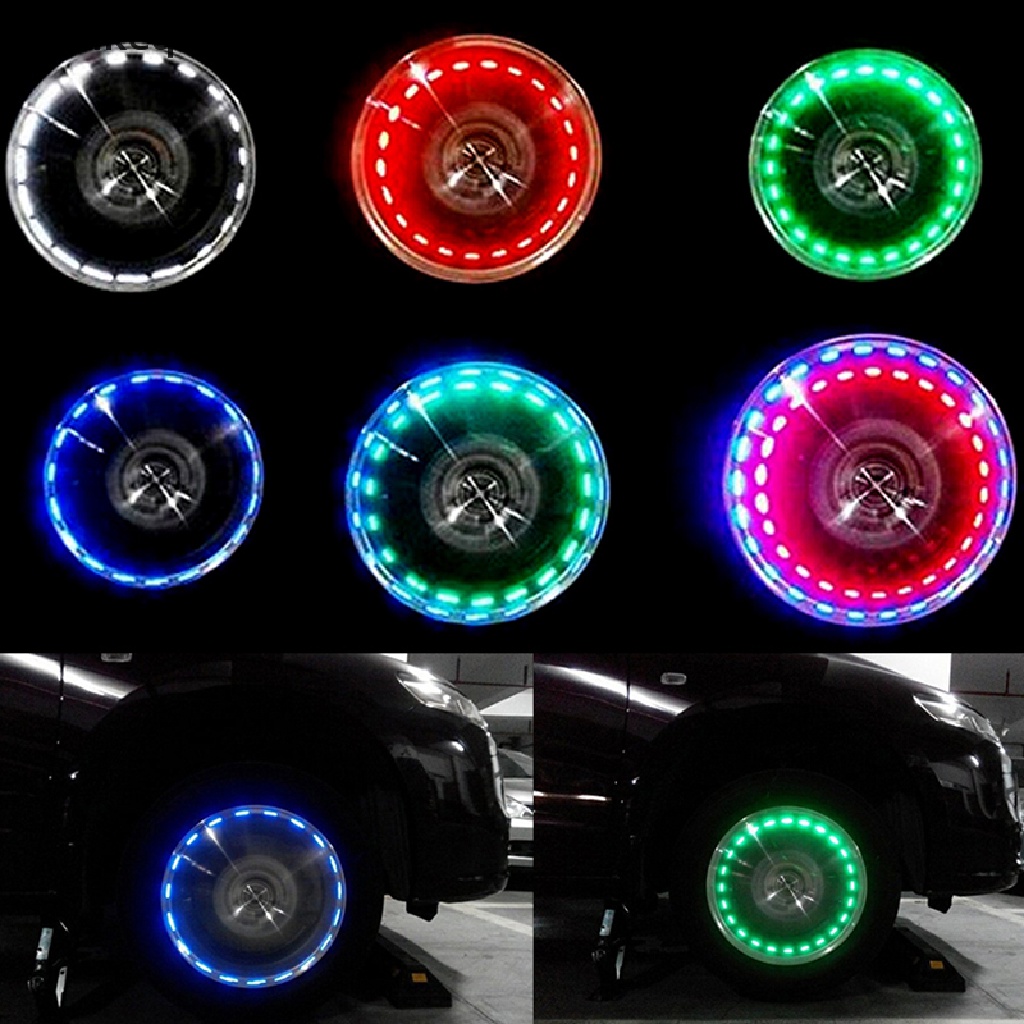 Nắp Van Bánh Xe Hơi Sử Dụng Năng Lượng Mặt Trời Có Đèn LED 15 Chế Độ Mới