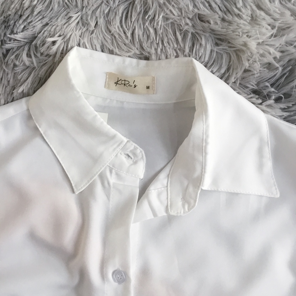 ÁO SƠ MI NỮ TRẮNG TAY DÀI, TAY ÁO BỒNG BỀNH TRẺ TRUNG VÀ SÀNH ĐIỆU ,KIRA'S DESIGN HÀNG ĐẸP AM95