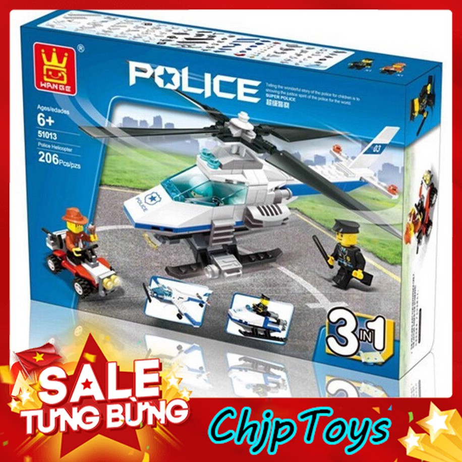 ĐỒ CHƠI TRẺ EM - Xếp hình Lego Máy bay trực thăng (3 in 1) - Đồ Chơi Lắp Ráp