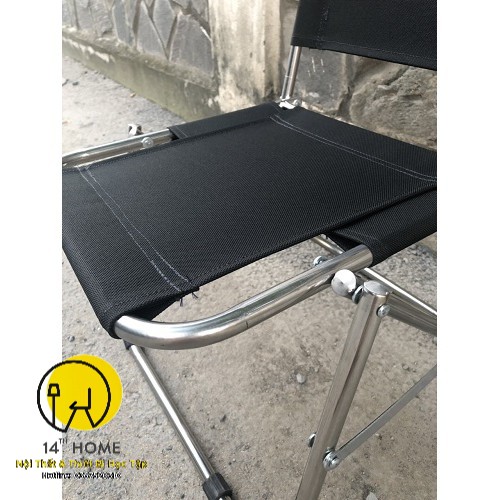 GHẾ XẾP INOX VẢI DÙ cho quán Trà Chanh, Cafe, vỉa hè, Câu Cá