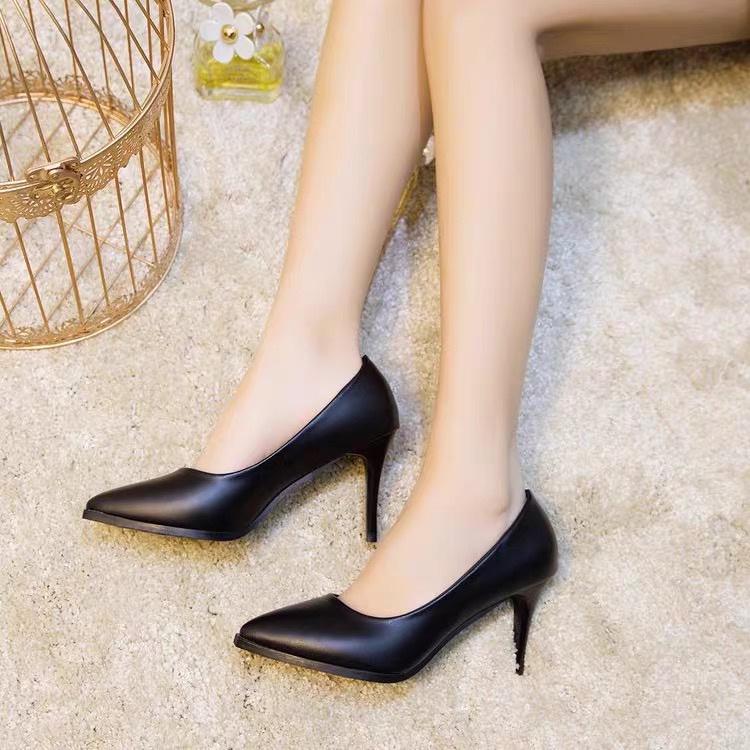 Giày Cao Gót Nữ Màu Đen Truyền Thống 7 Phân Nhọn A3