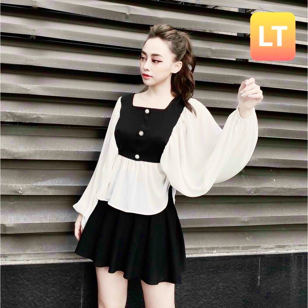 Áo kiểu nữ babydol tay phồng kiểu dáng cute trẻ trung GKM