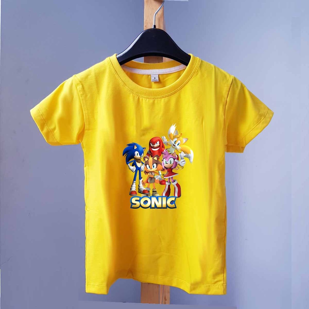 Áo thun Nhím Sonic bé trai nhiều màu từ 10kg đến 65kg